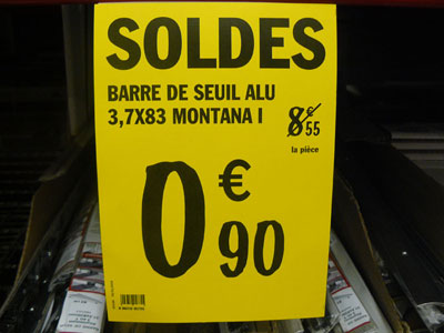 barres de seuil brico dépôt en soldes