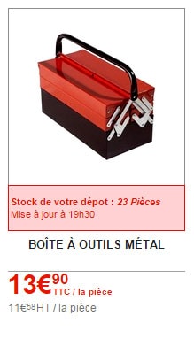 caisse à outils Brico Dépôt