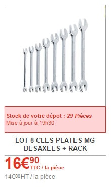 clés plates brico dépot