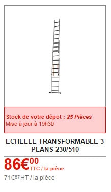 échelle 3 pans brico dépot