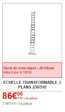 échelle 3 pans brico dépot