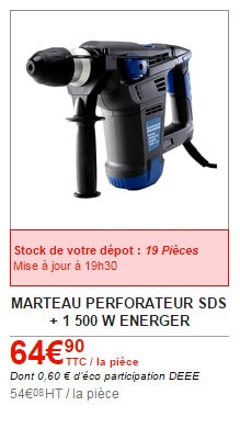 perforateur 1er prix Brico Dépôt