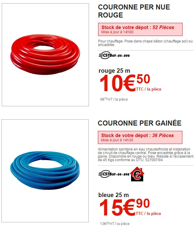 Couronnes de PER Brico Dépôt