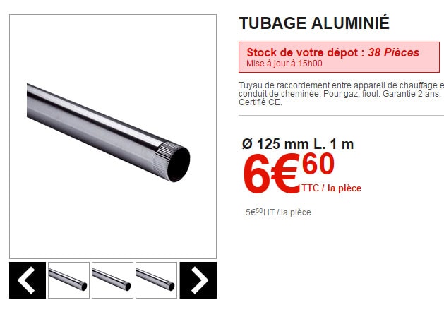 Tubage inox Brico Dépot