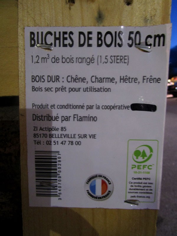 bois de chauffage Brico Dépôt