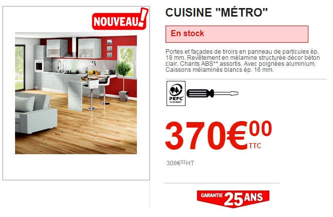 cuisine Brico Dépôt Metro