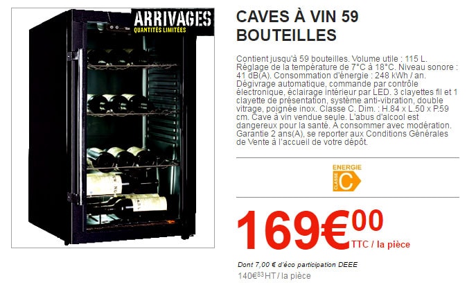 cave à vin brico depot