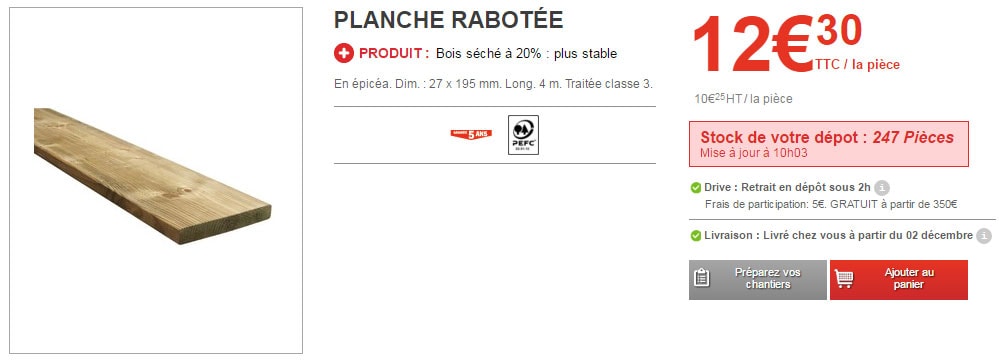 planche bricodepot