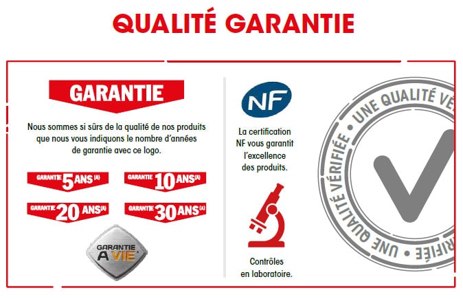 produits garantis brico depot