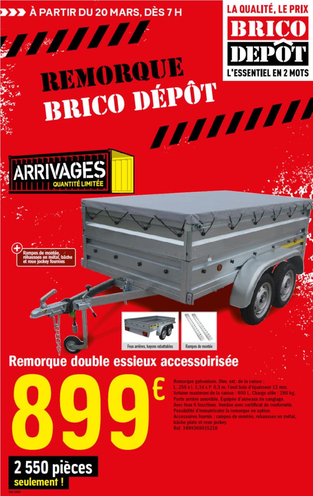 remorque brico depot