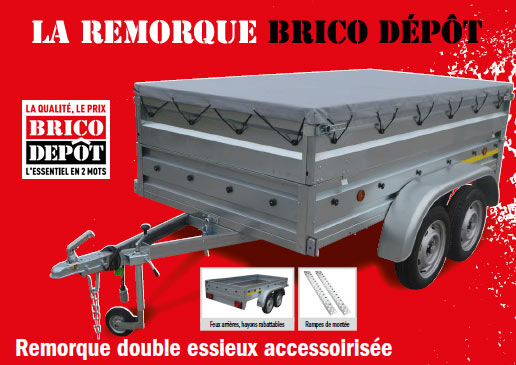 remorque double essieux brico depot