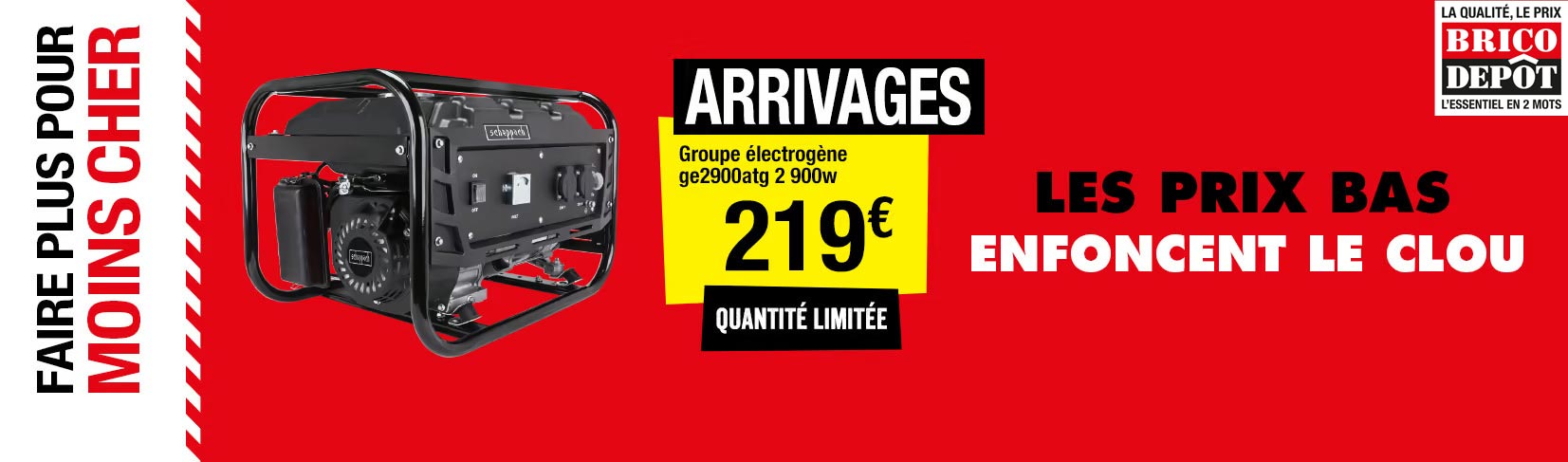 Le groupe electrogène Brico Dépot dans le catalogue des arrivages du 06 janvier 2023