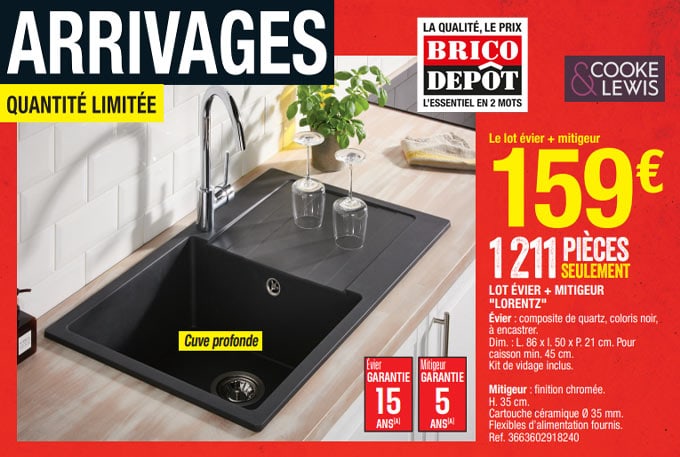 évier brico dépôt
