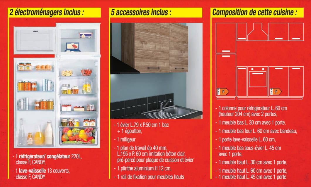 Liste des meubles de la cuisine Brooklyn Brico Depot