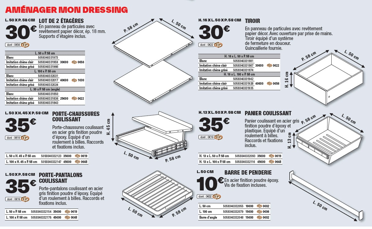 Comment aménager un dressing brico dépôt ?