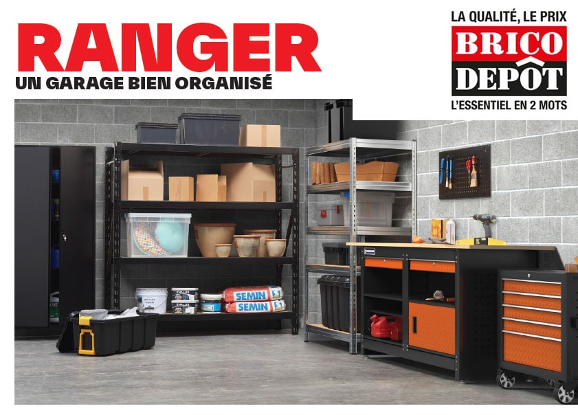 rangement de garage brico dépôt