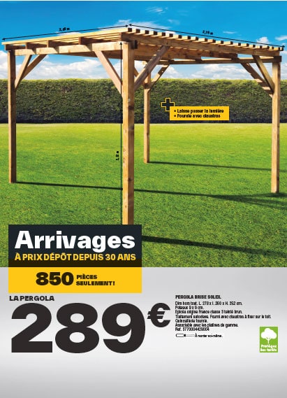 pergola en bois épicéa brico depot