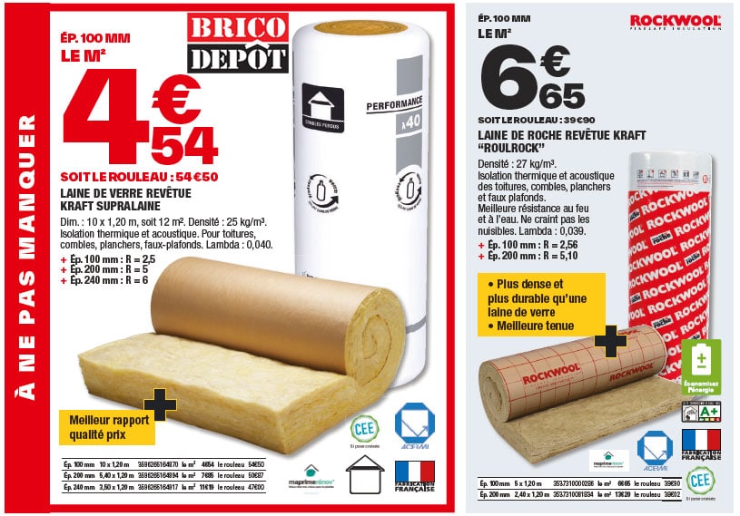 laine de verre rockwool