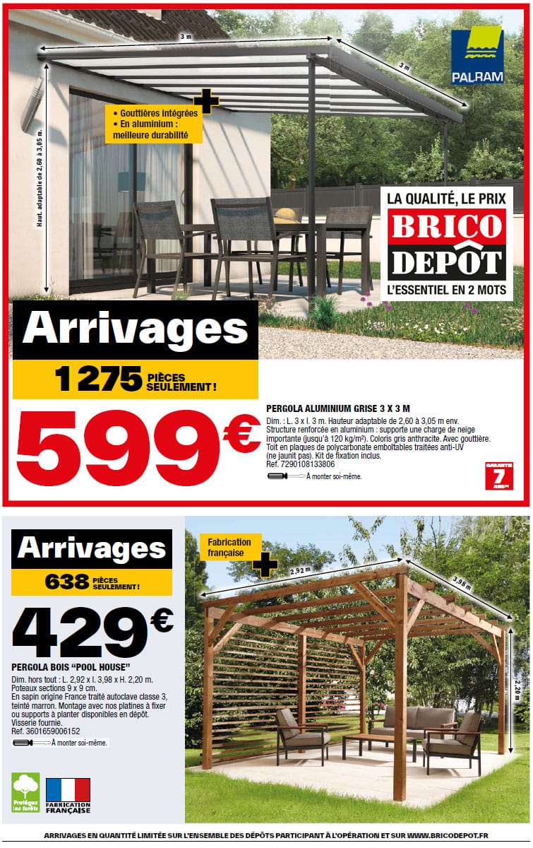 pergola brico dépôt