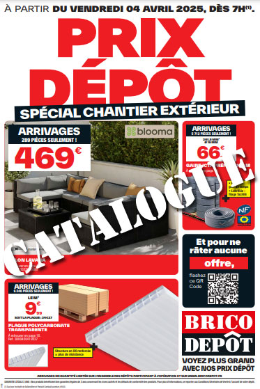 Arrivages Brico Depot du 4 avril 2025