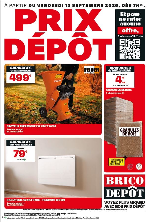 arrivages présent dans le dernier brico dépôt catalogue du 12 septembre 2025