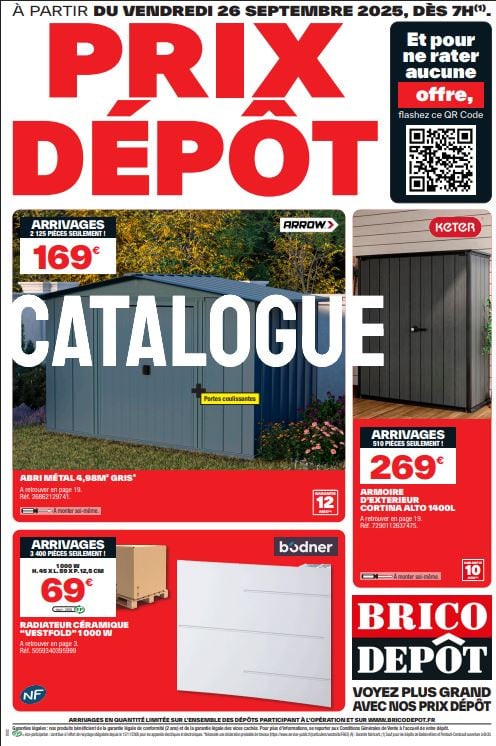 arrivages Brico Dépôt du 26 septembre 2025