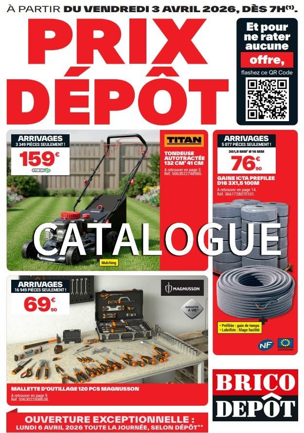 Le catalogue brico dépôt arrivage 2026 à télécharger gratuitement en pdf
