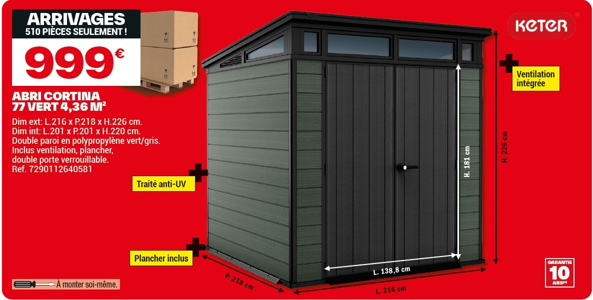 Abri de jardin brico dépôt dans le catalogue du 3 avril 2026