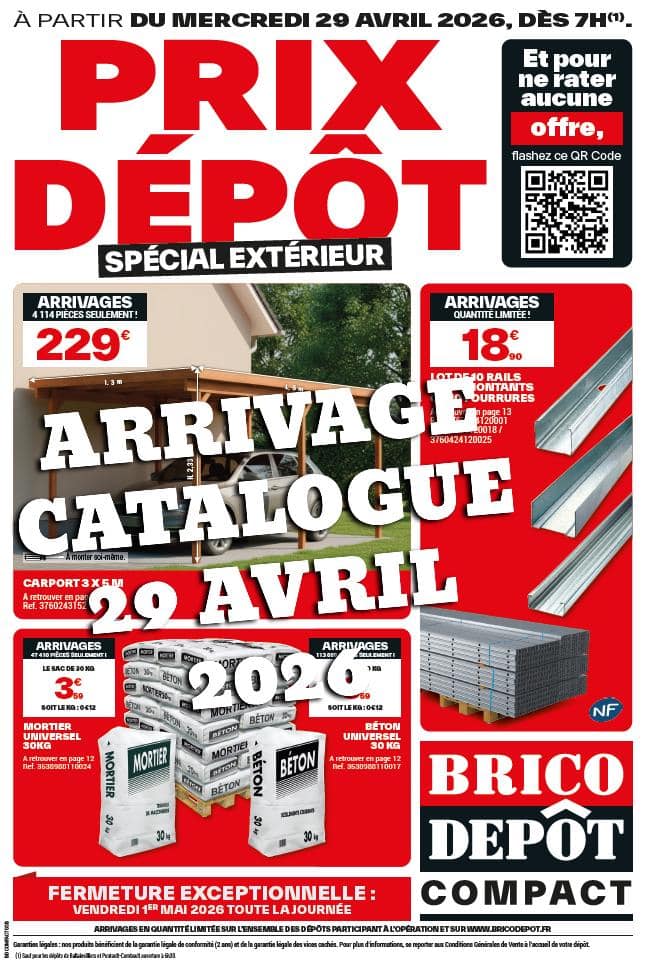 Brico Dépôt Catalogue arrivage du 29 avril 2026 Brico dépôt catalogue : lien de téléchargement des arrivages du 29 avril 2026