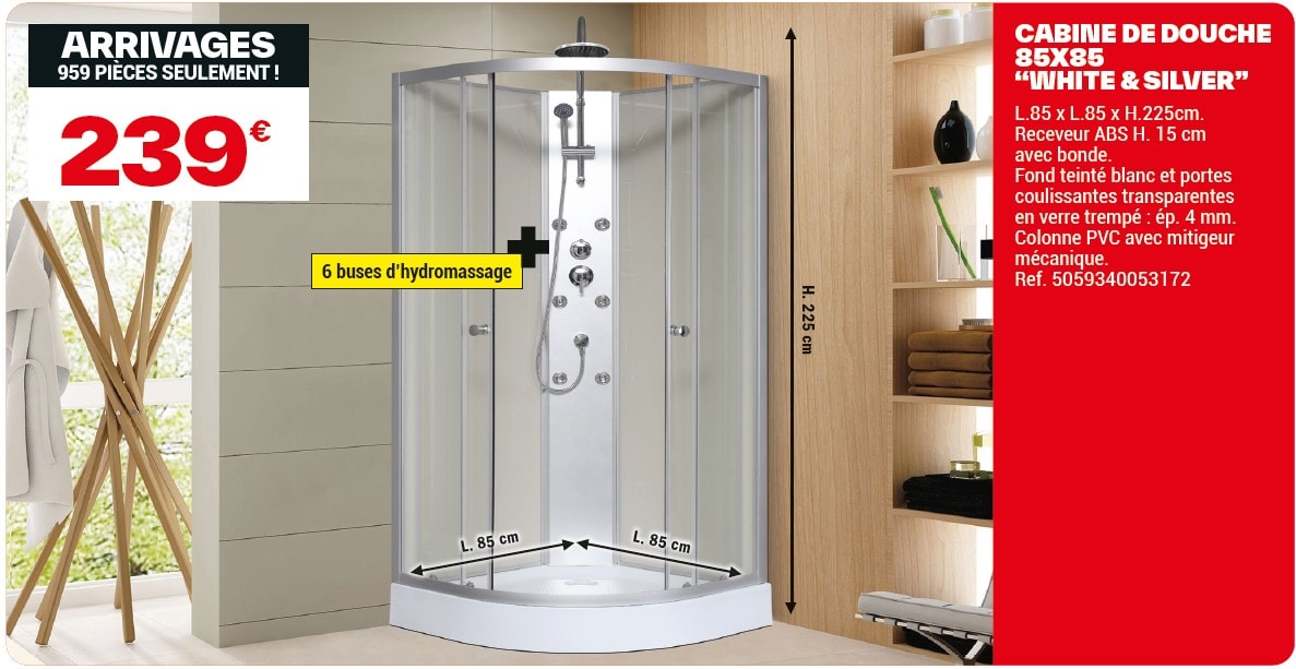 cabine de douche brico dépôt