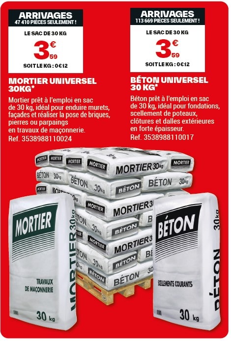 mortier béton brico depot