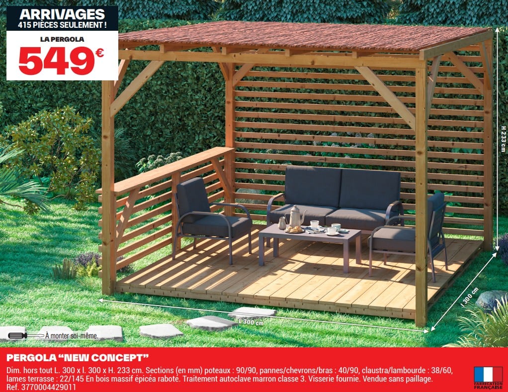 pergola brico depot