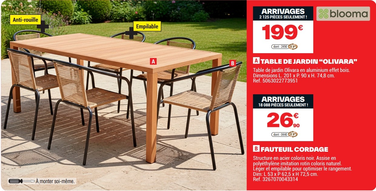 salon de jardin pas cher brico dépôt