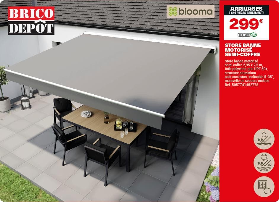 arrivage de store banne brico dépôt