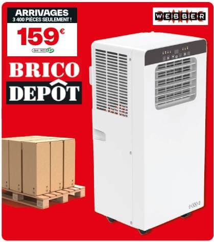 le climatiseur à 159€ dans les nouveaux arrivages brico dépôt 2026